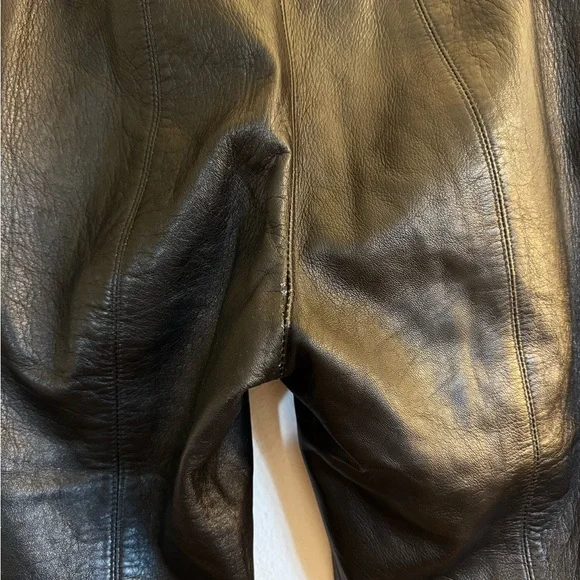Vintage Black Leather Pants - Picture 6 of 8